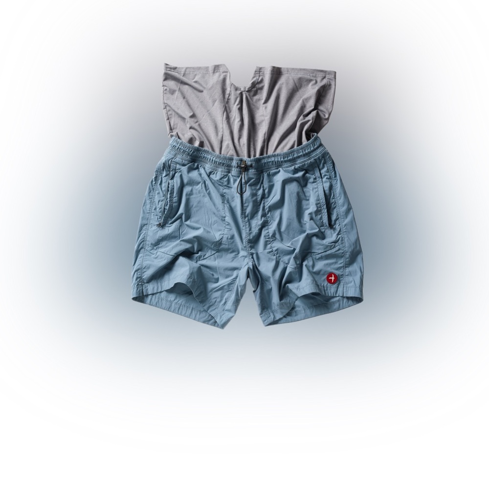 NWT Relwen Airtex Hybrid Short 6.5" in Dust Blue - Picture 2 of 10